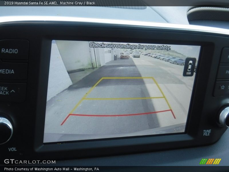 Machine Gray / Black 2019 Hyundai Santa Fe SE AWD