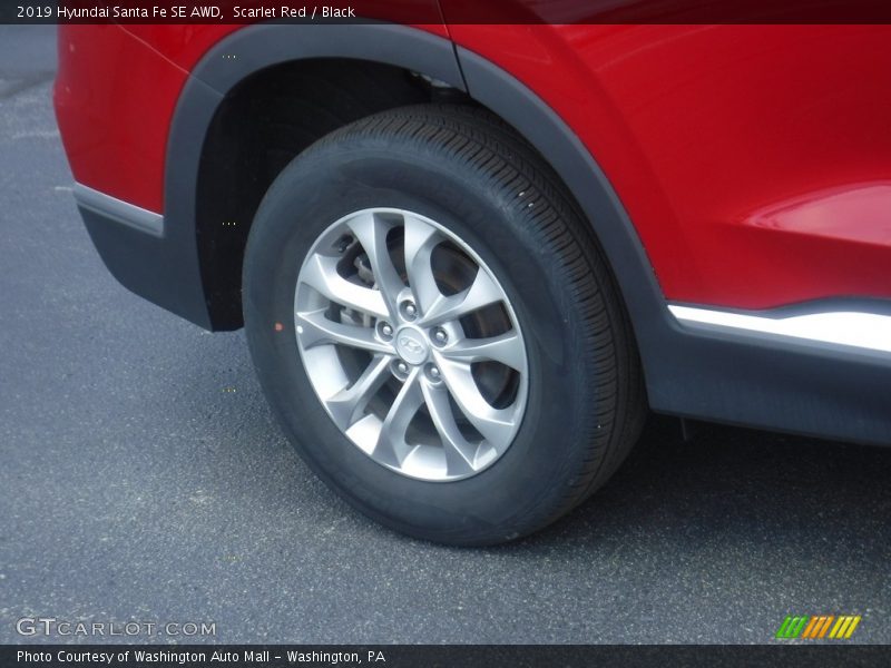 Scarlet Red / Black 2019 Hyundai Santa Fe SE AWD