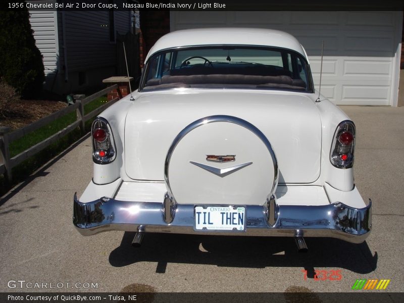 Nassau Blue/India Ivory / Light Blue 1956 Chevrolet Bel Air 2 Door Coupe