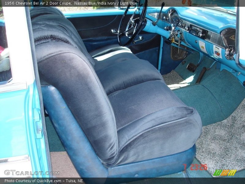 Nassau Blue/India Ivory / Light Blue 1956 Chevrolet Bel Air 2 Door Coupe