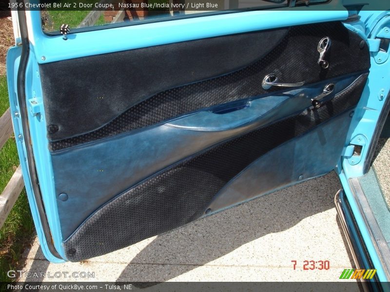 Nassau Blue/India Ivory / Light Blue 1956 Chevrolet Bel Air 2 Door Coupe