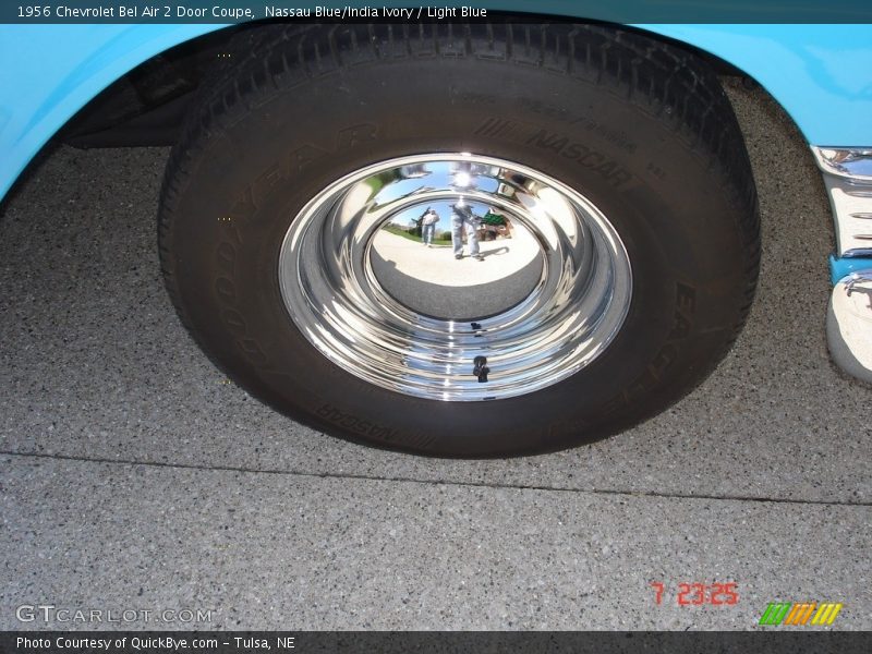 Nassau Blue/India Ivory / Light Blue 1956 Chevrolet Bel Air 2 Door Coupe