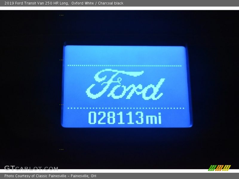 Oxford White / Charcoal black 2019 Ford Transit Van 250 HR Long
