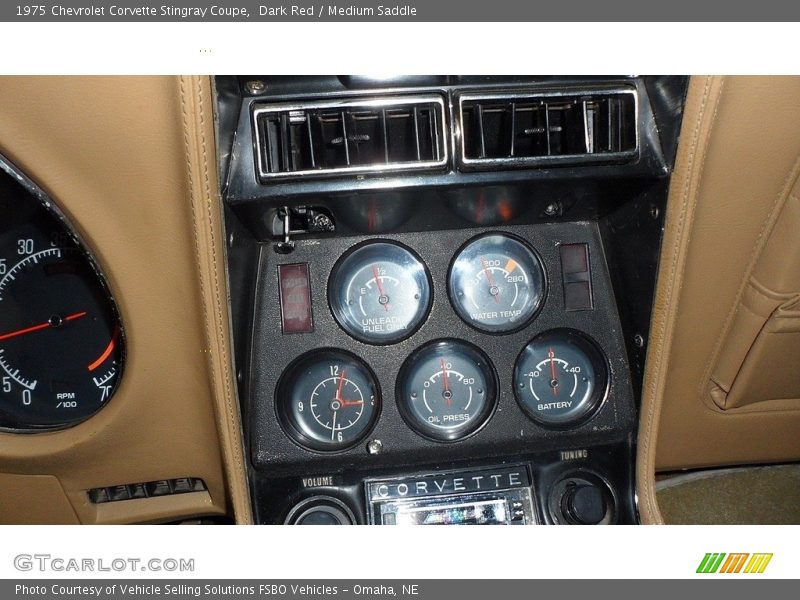 Dark Red / Medium Saddle 1975 Chevrolet Corvette Stingray Coupe