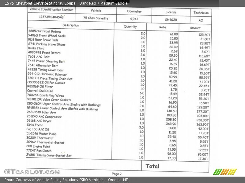Dark Red / Medium Saddle 1975 Chevrolet Corvette Stingray Coupe