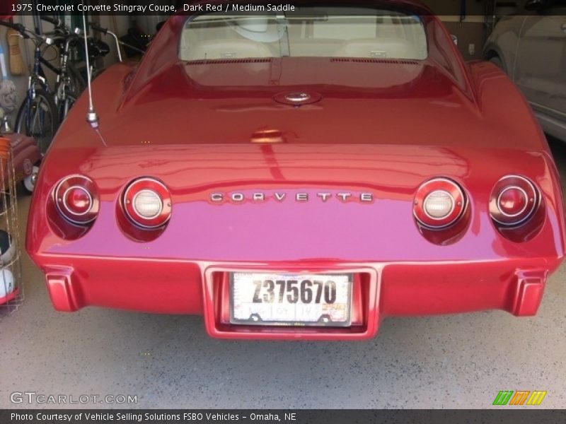 Dark Red / Medium Saddle 1975 Chevrolet Corvette Stingray Coupe