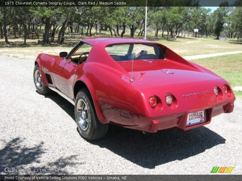 Dark Red / Medium Saddle 1975 Chevrolet Corvette Stingray Coupe