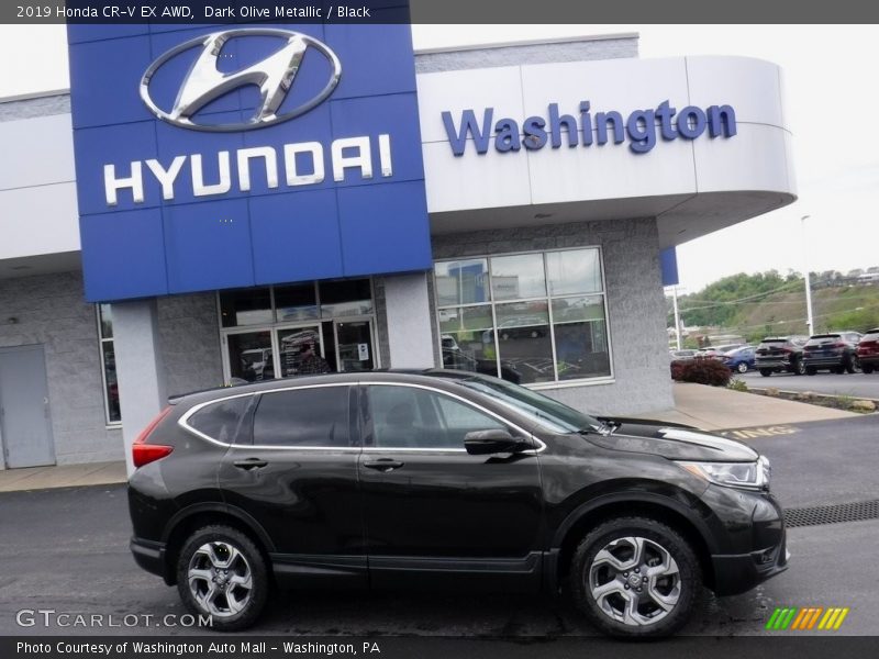 Dark Olive Metallic / Black 2019 Honda CR-V EX AWD
