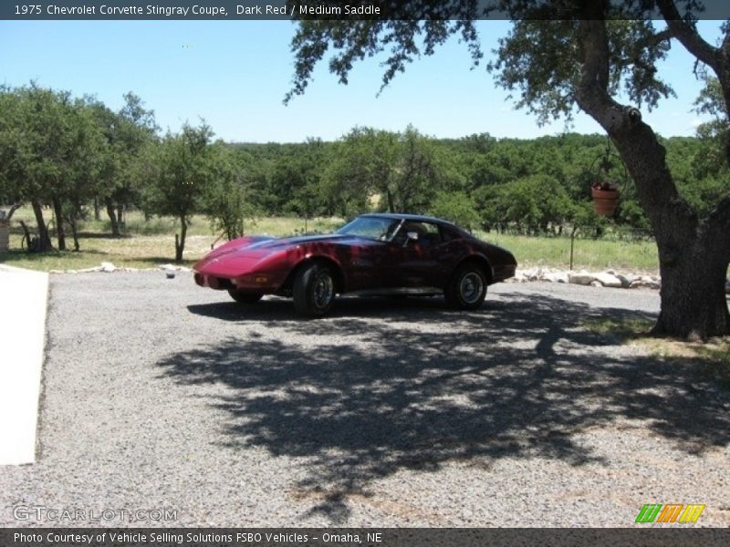 Dark Red / Medium Saddle 1975 Chevrolet Corvette Stingray Coupe