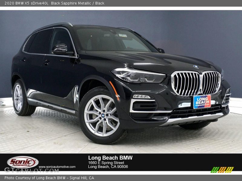 Black Sapphire Metallic / Black 2020 BMW X5 sDrive40i