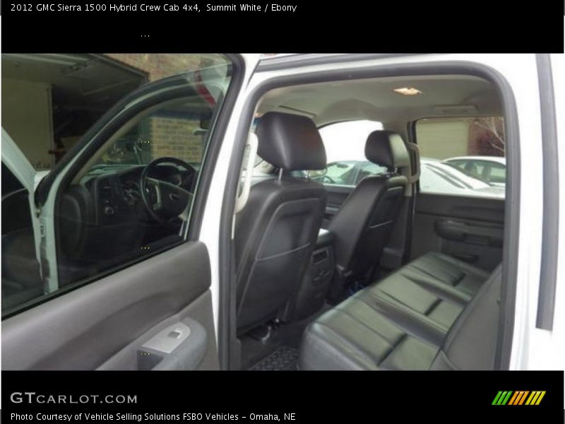 Rear Seat of 2012 Sierra 1500 Hybrid Crew Cab 4x4