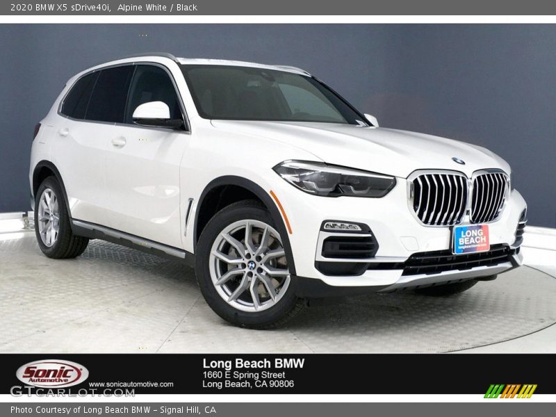 Alpine White / Black 2020 BMW X5 sDrive40i