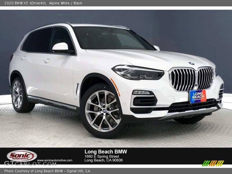Alpine White / Black 2020 BMW X5 sDrive40i