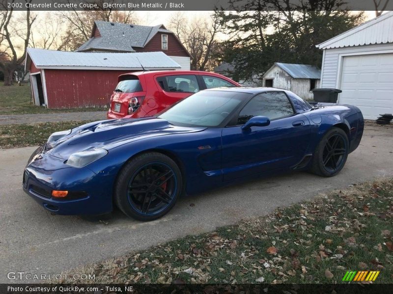 Electron Blue Metallic / Black 2002 Chevrolet Corvette Coupe