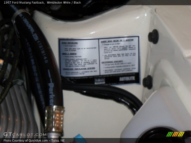 Wimbledon White / Black 1967 Ford Mustang Fastback