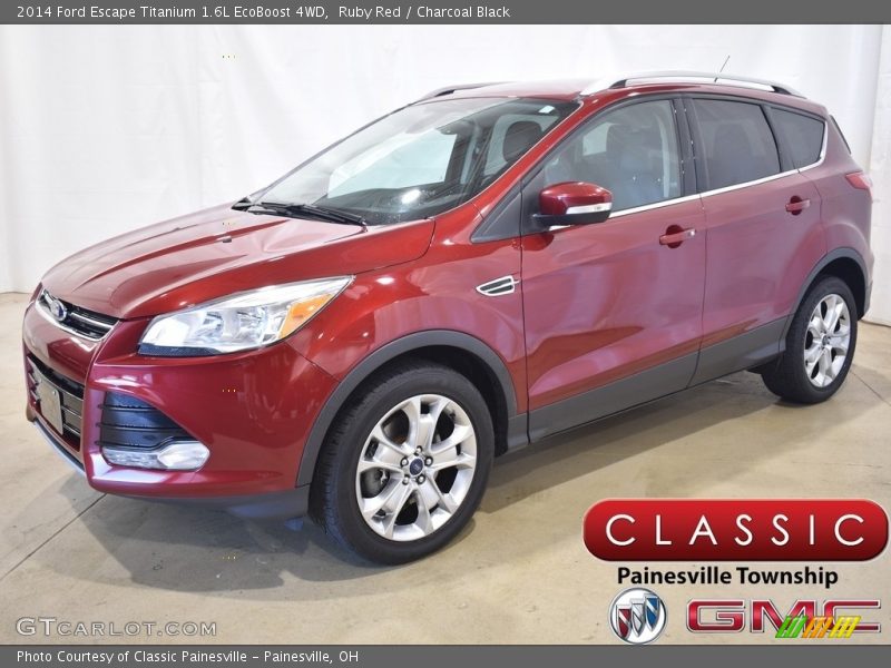 Ruby Red / Charcoal Black 2014 Ford Escape Titanium 1.6L EcoBoost 4WD