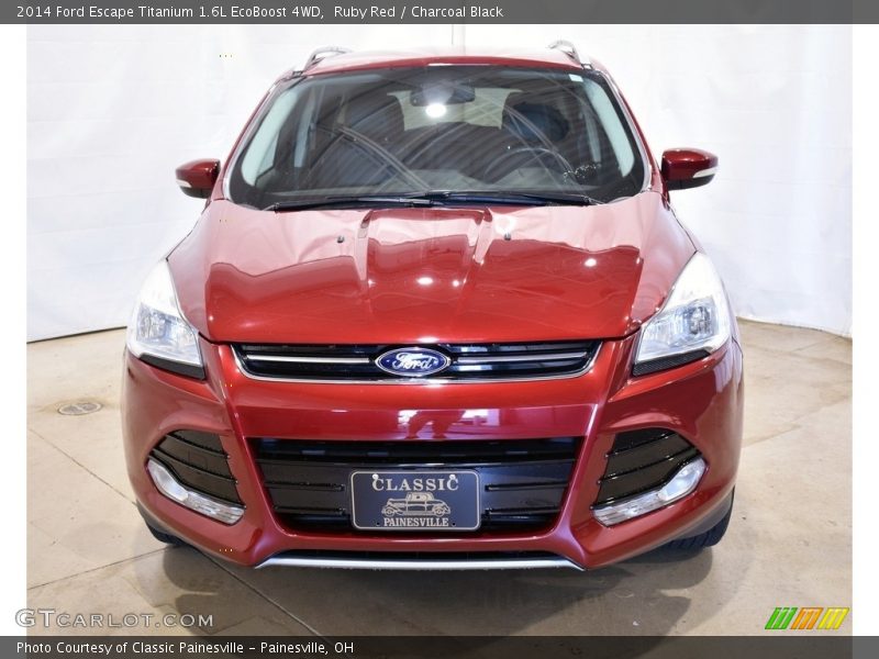 Ruby Red / Charcoal Black 2014 Ford Escape Titanium 1.6L EcoBoost 4WD
