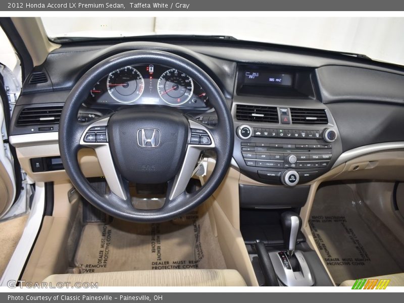 Taffeta White / Gray 2012 Honda Accord LX Premium Sedan