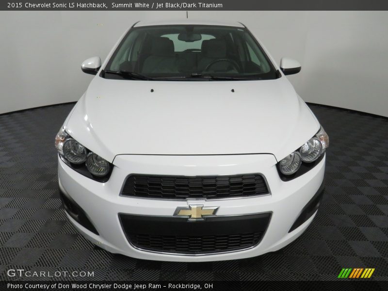Summit White / Jet Black/Dark Titanium 2015 Chevrolet Sonic LS Hatchback