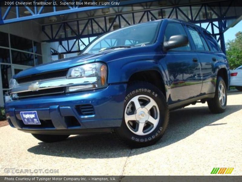 Superior Blue Metallic / Light Gray 2006 Chevrolet TrailBlazer LS
