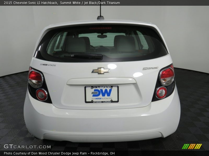 Summit White / Jet Black/Dark Titanium 2015 Chevrolet Sonic LS Hatchback