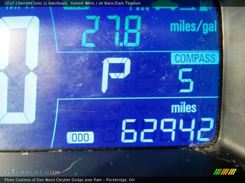 Summit White / Jet Black/Dark Titanium 2015 Chevrolet Sonic LS Hatchback