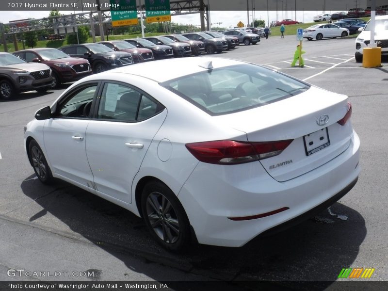 White / Beige 2017 Hyundai Elantra SE