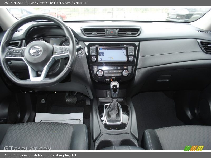 Brilliant Silver / Charcoal 2017 Nissan Rogue SV AWD