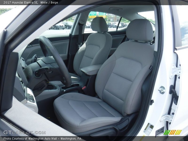 White / Beige 2017 Hyundai Elantra SE