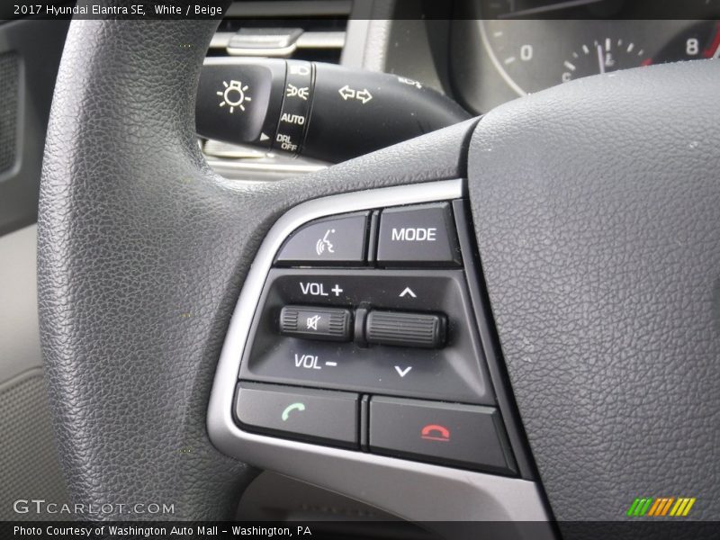 White / Beige 2017 Hyundai Elantra SE