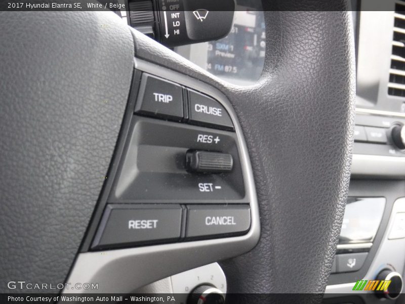 White / Beige 2017 Hyundai Elantra SE