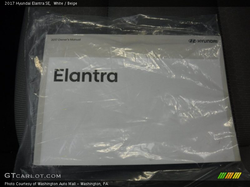 White / Beige 2017 Hyundai Elantra SE