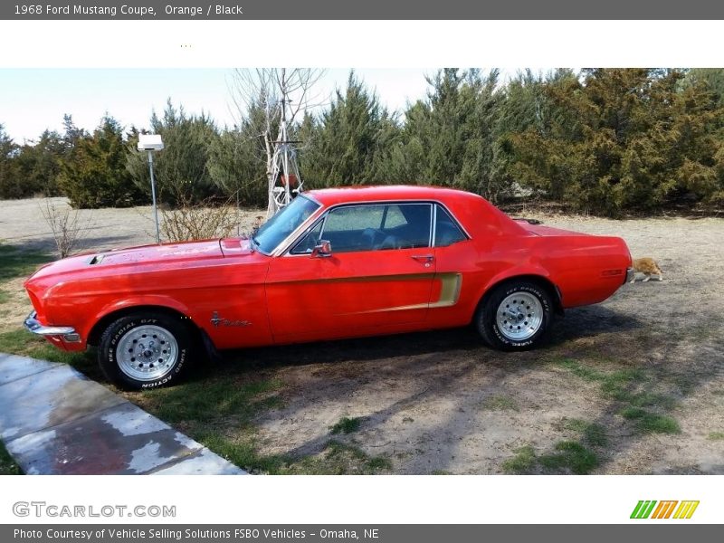 Orange / Black 1968 Ford Mustang Coupe