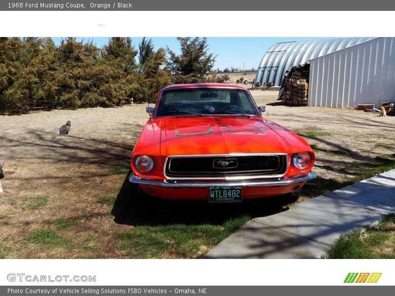 Orange / Black 1968 Ford Mustang Coupe
