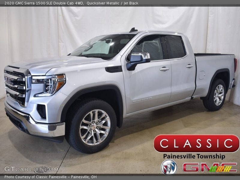Quicksilver Metallic / Jet Black 2020 GMC Sierra 1500 SLE Double Cab 4WD