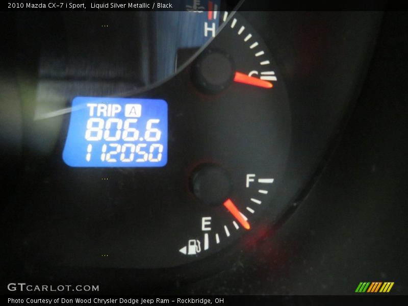 Liquid Silver Metallic / Black 2010 Mazda CX-7 i Sport