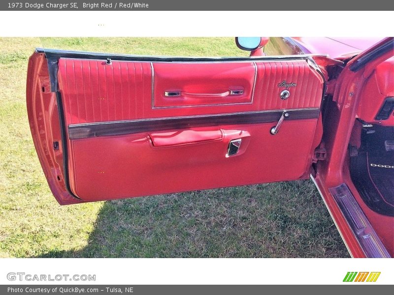 Bright Red / Red/White 1973 Dodge Charger SE