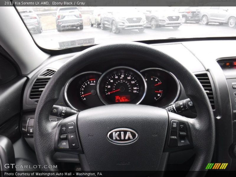 Ebony Black / Gray 2013 Kia Sorento LX AWD