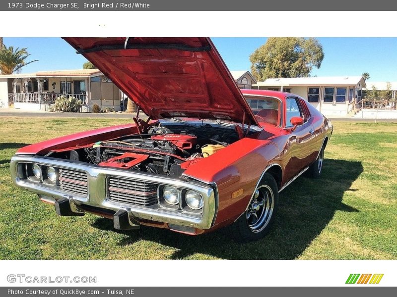 Bright Red / Red/White 1973 Dodge Charger SE