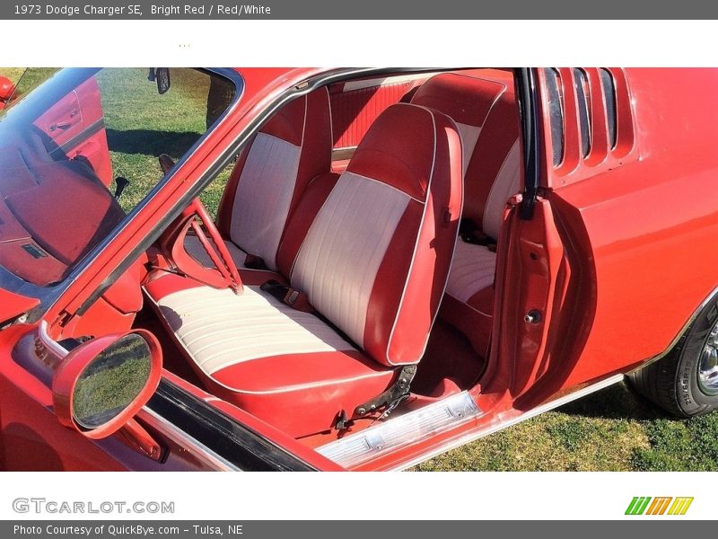 Bright Red / Red/White 1973 Dodge Charger SE