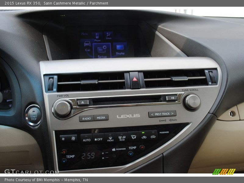 Controls of 2015 RX 350