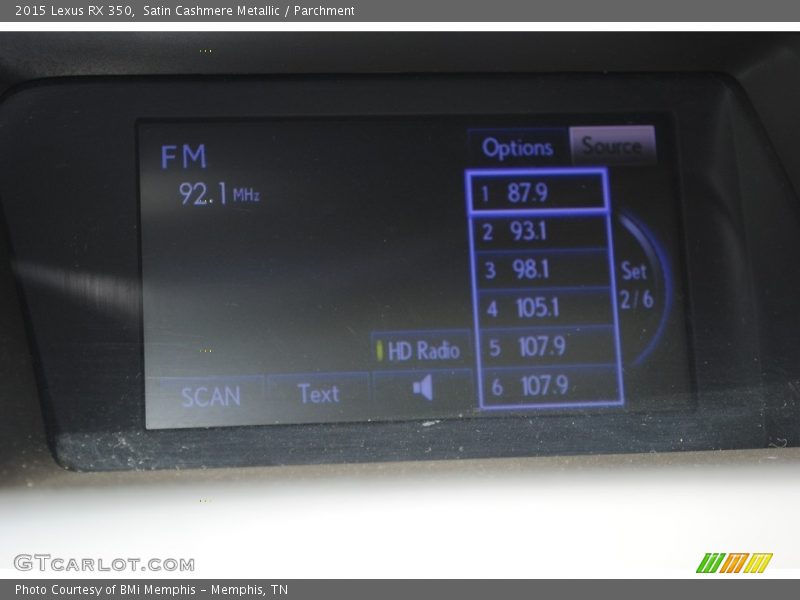 Satin Cashmere Metallic / Parchment 2015 Lexus RX 350