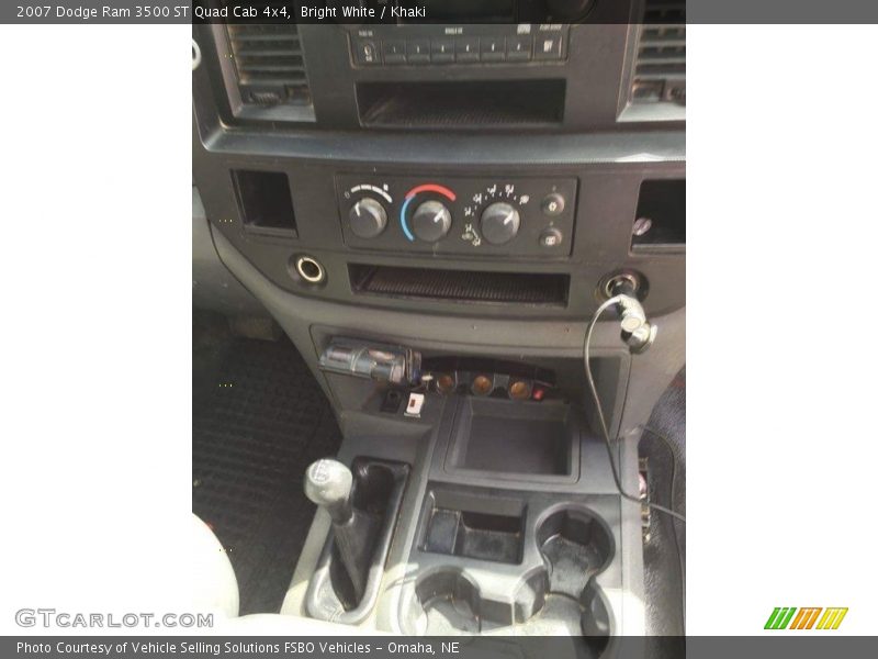 Bright White / Khaki 2007 Dodge Ram 3500 ST Quad Cab 4x4