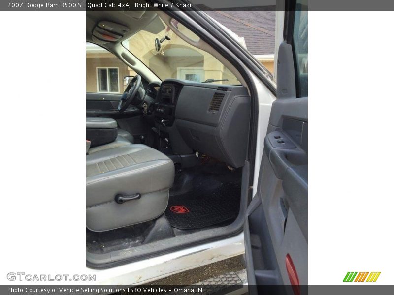 Bright White / Khaki 2007 Dodge Ram 3500 ST Quad Cab 4x4