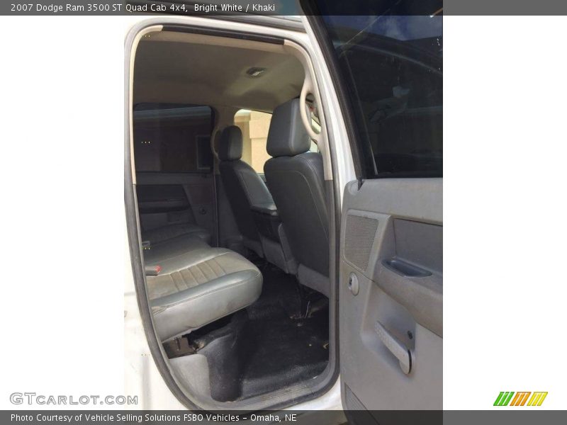 Bright White / Khaki 2007 Dodge Ram 3500 ST Quad Cab 4x4