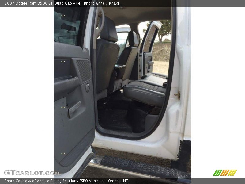 Bright White / Khaki 2007 Dodge Ram 3500 ST Quad Cab 4x4