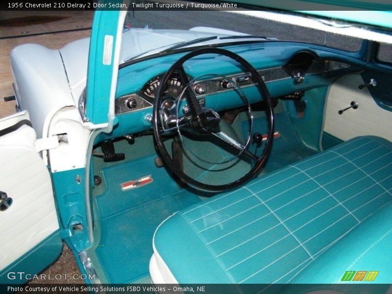  1956 210 Delray 2 Door Sedan Turquoise/White Interior