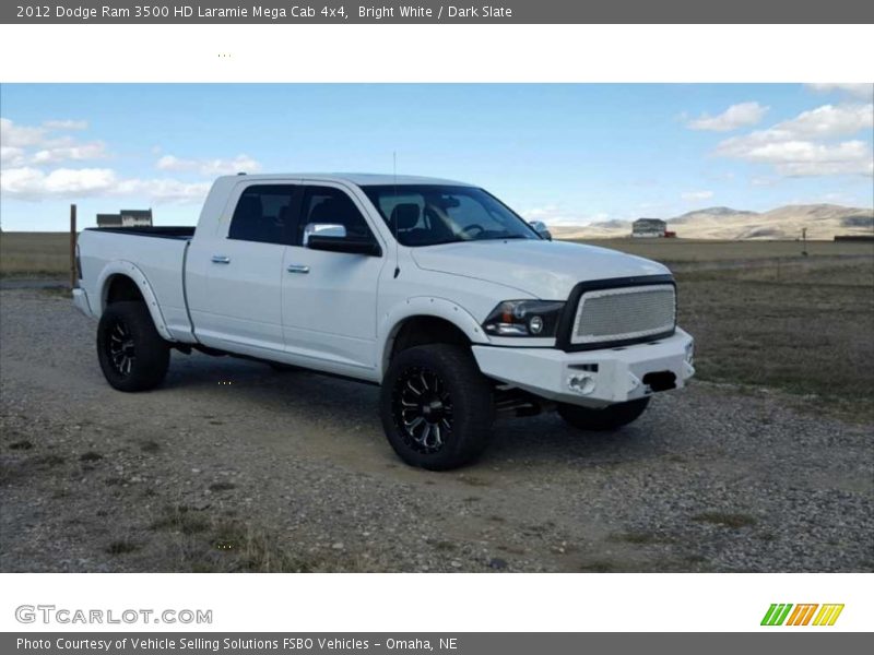 Bright White / Dark Slate 2012 Dodge Ram 3500 HD Laramie Mega Cab 4x4