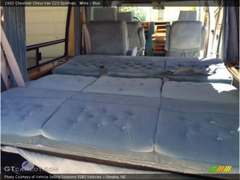 White / Blue 1992 Chevrolet Chevy Van G20 Sportvan