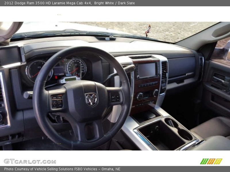 Bright White / Dark Slate 2012 Dodge Ram 3500 HD Laramie Mega Cab 4x4